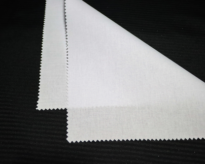 Close-up !F9303 Arabic Thobe interlining on a black background