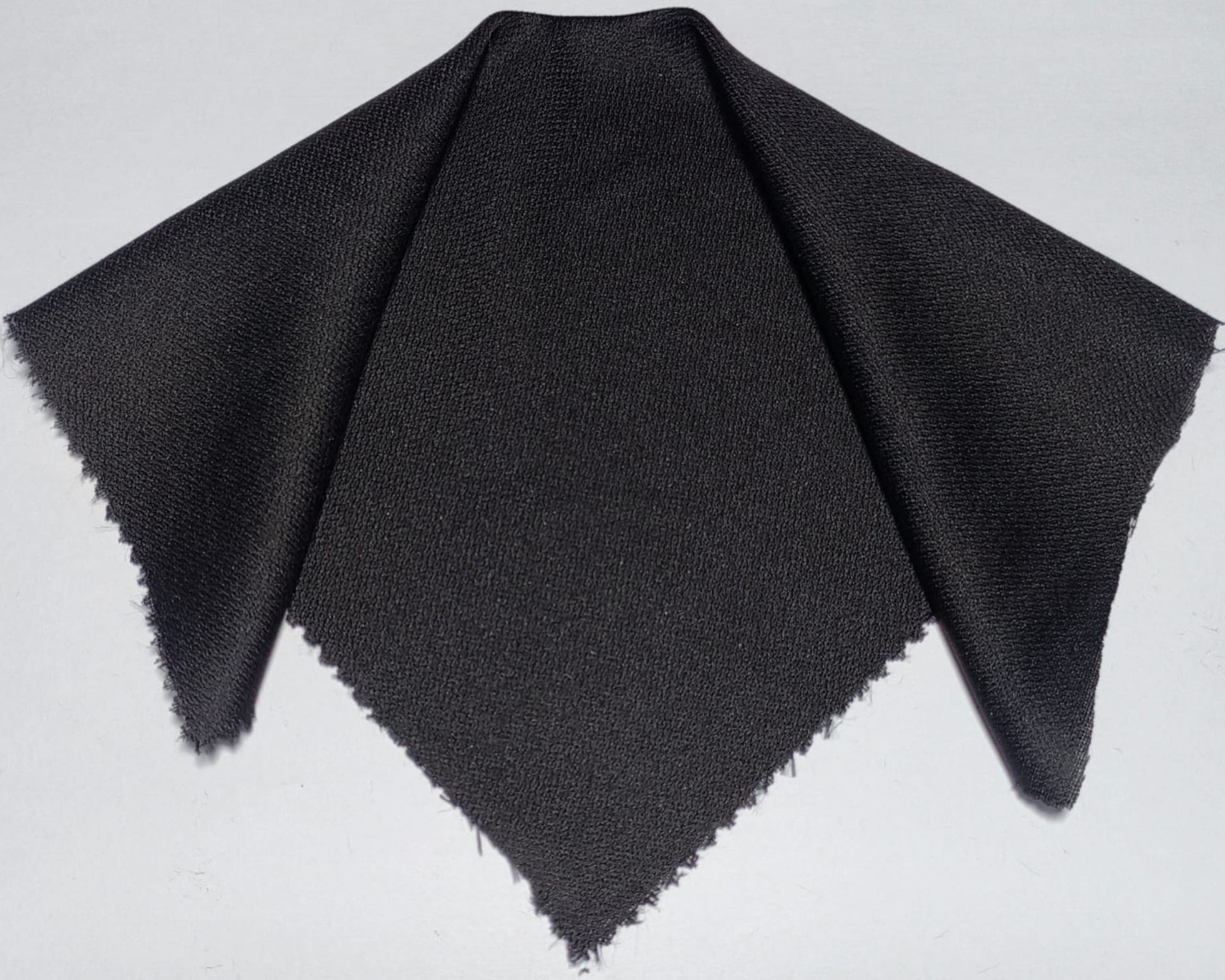 black colour dress and jacket interlining on white background