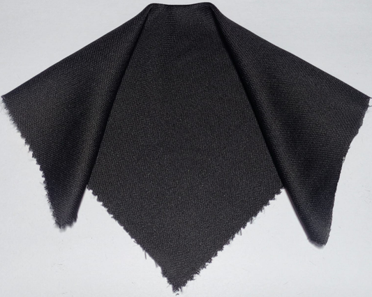 black colour dress and jacket interlining on white background