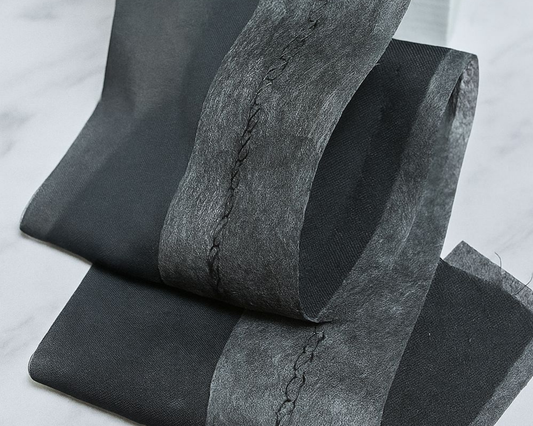 black color mobilin tape on a white background