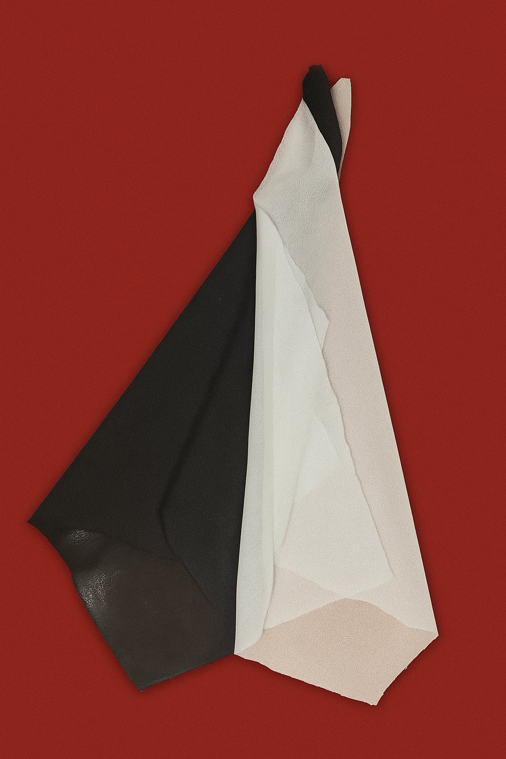 Stretch & Knitted Interlining on red bakground