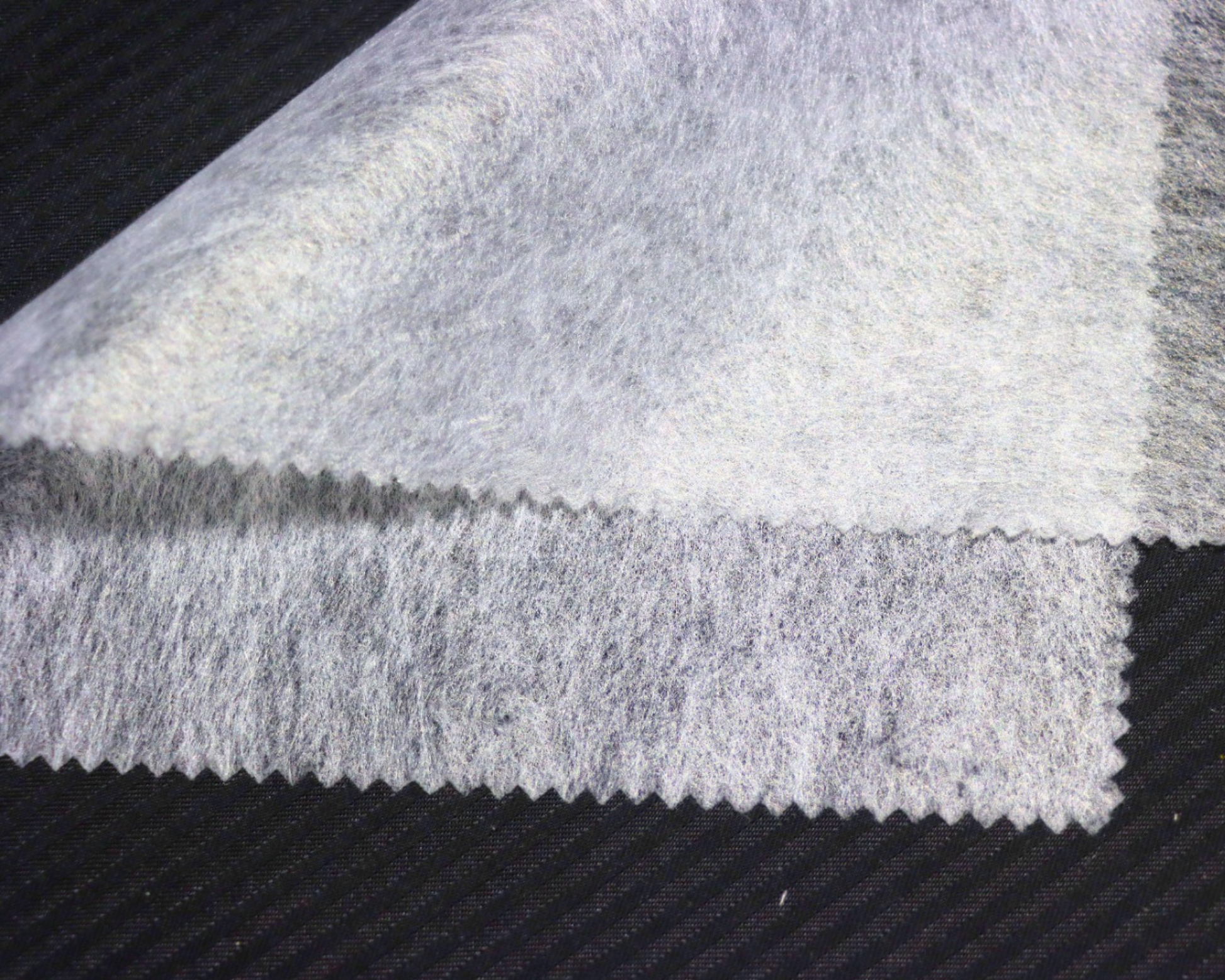 close up of fusible non woven interlining